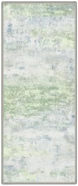 BEIMO 2x8 Runner Rug for Hallway, Light Green Washable Abstract Rug