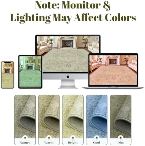 Homemate Washable Rug 9x12 Area Rugs - Vintage Rugs for Living Room