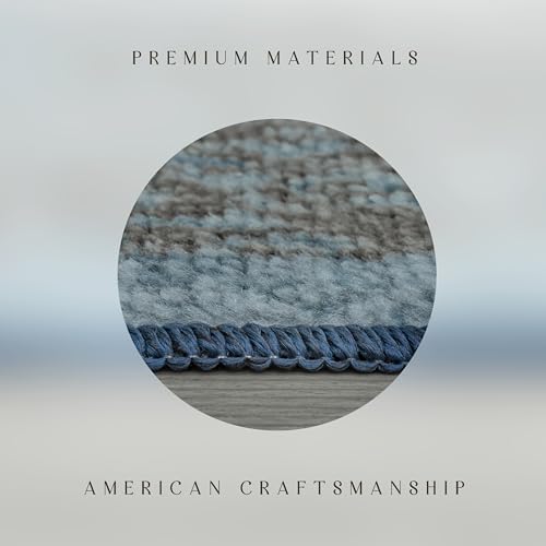 Maples Rugs Pelham Vintage Medallion Area Rugs, 3'4 x 5', Navy/Grey