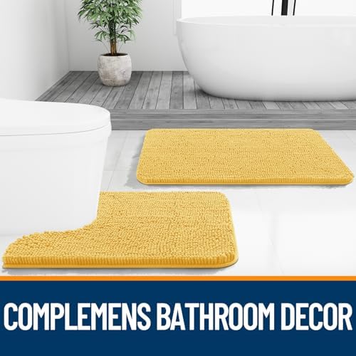 OLANLY Bathroom Runner Rugs 59x20, Extra Soft Absorbent Chenille Bath Rugs