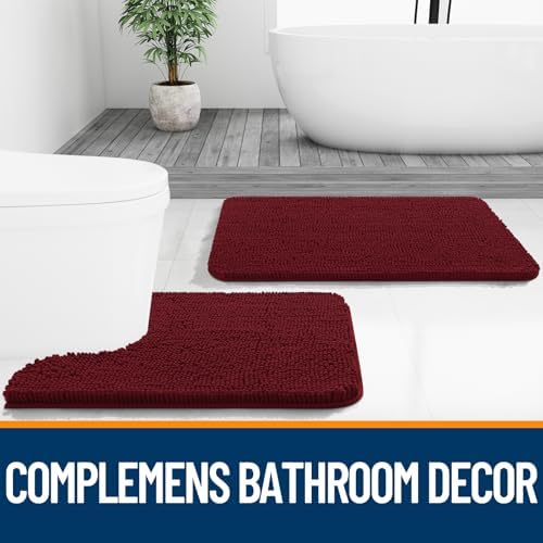 OLANLY Bathroom Runner Rugs 59x24, Extra Soft Absorbent Chenille Bath Rugs