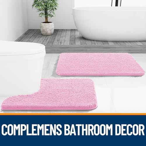 OLANLY Bathroom Rugs 30x20, Extra Soft Absorbent Chenille Bath Rugs