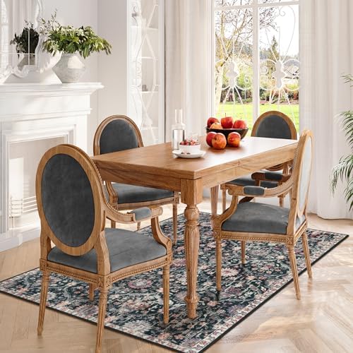Lahome Moroccan Washable Rugs for Living Room, 4x6 Rug for Bedroom Non-Slip