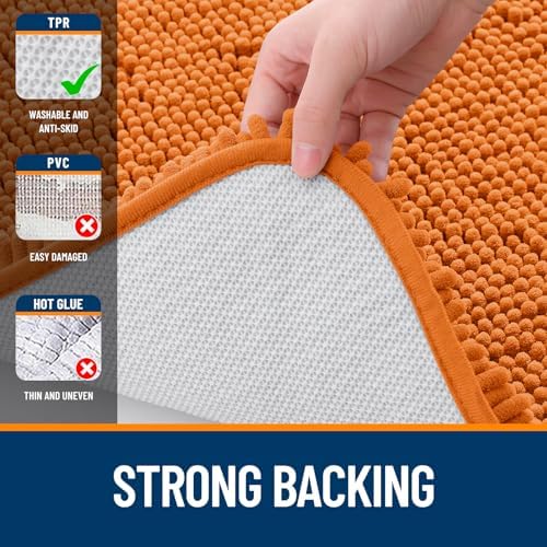 OLANLY Bathroom Runner Rugs 59x20, Extra Soft Absorbent Chenille Bath Rugs