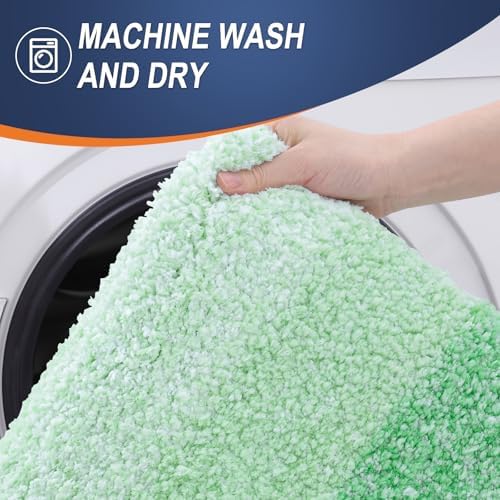 OLANLY Small Bathroom Rugs 24x16, Extra Soft Absorbent Microfiber Bath Rugs
