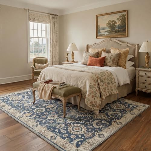 Bavni 2x3 Doormat, Vintage Floral Washable Non Slip Area Rug for Entrance