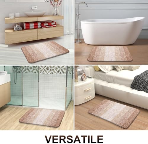OLANLY Bathroom Runner Rug 47x24, Extra Soft Absorbent Microfiber Bath Rugs