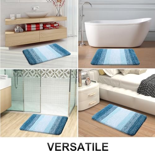 OLANLY Bathroom Runner Rug 47x24, Extra Soft Absorbent Microfiber Bath Rugs