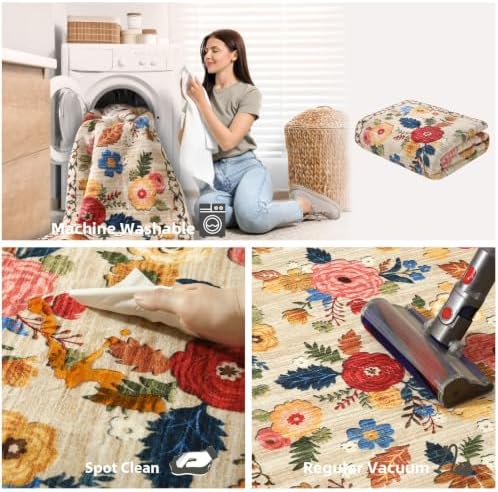Washable Kitchen Rugs Runners for Hallways: 2X6 Carpet Runner Rug Non Slip