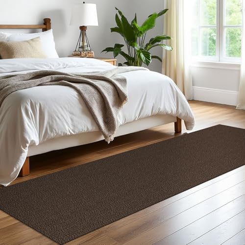 EARTHALL Washable Runner Rug, Non Slip Kitchen Runner, 2x8 Ft, Brown/Coffee