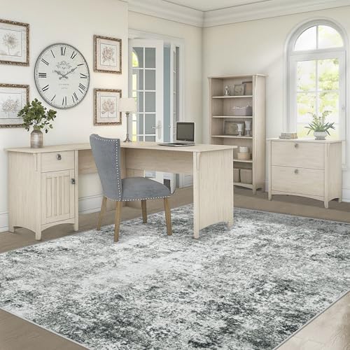 XLUEZ 5x7 Area Rugs for Living Room, Washable Modern Abstract Large Area Rug Neutral Soft Non Slip Kids Rug Stain Resistant Indoor Carpet for Bedroom Nursery Dining Room Playroom(Grey, 5'x7')