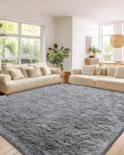 Smiry Area Rugs for Living Room Bedroom 4x5.9 ft, Fluffy Washable Carpet