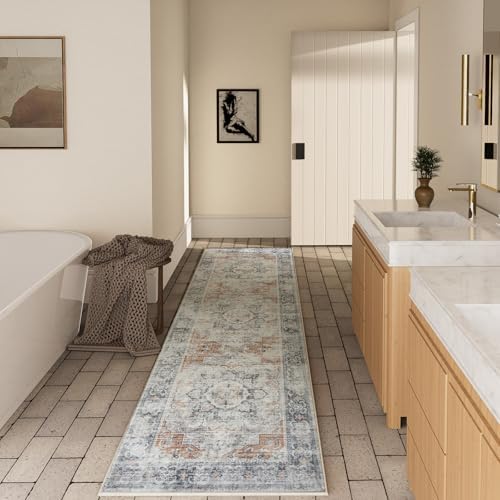 Washable Kitchen Rug Non Slip: 2'x 10' Long Floor Carpet Hallway Runner Rug