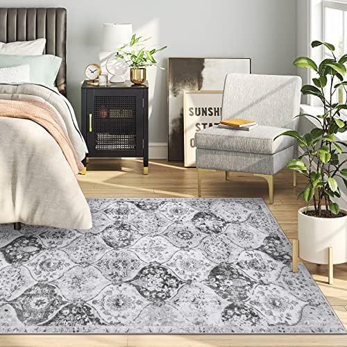 Lahome Moroccan Washable Small Area Rug, 3x5 Rugs for Bedroom Living Room