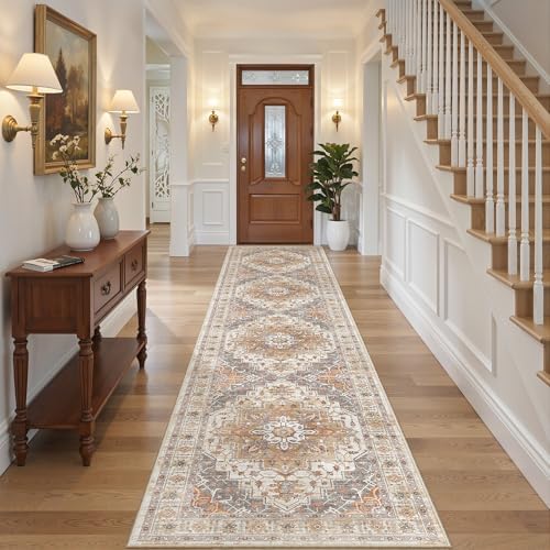 befbee 2'6"x12' Runner Rug for Hallway Washable Non Slip Kitchen Rug