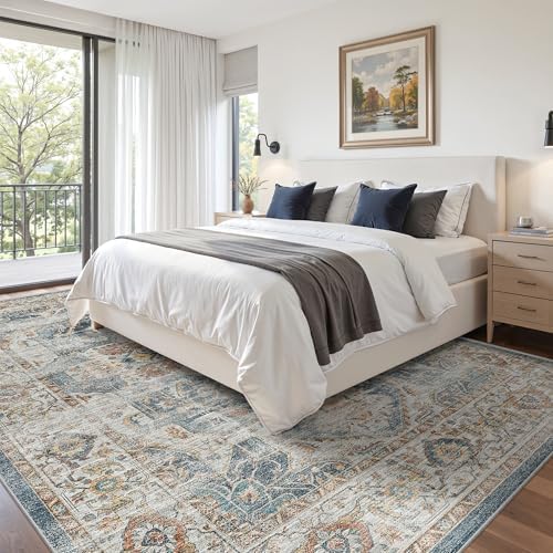 befbee 9x12 Area Rugs for Living Room, Washable Vintage Non Slip Rug