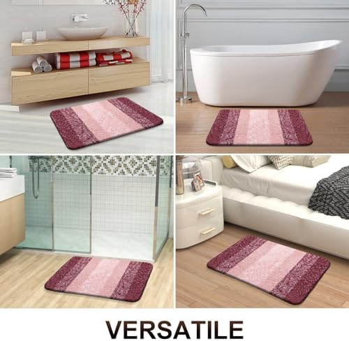 OLANLY Bathroom Runner Rug 47x17, Extra Soft Absorbent Microfiber Bath Rugs