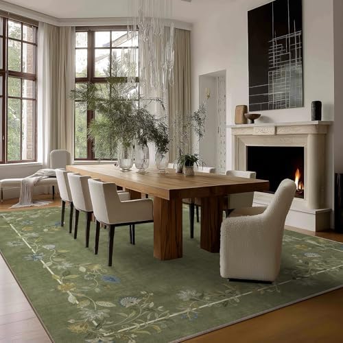 10x14 Area Rugs for Living Room: Washable Bedroom Rug Non Slip Soft Carpet