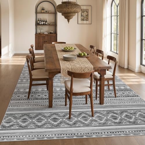 cotiled Boho 9x12 Area Rug for Living Room: Large Moroccan Washable Rug