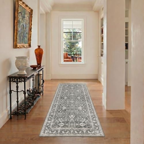 Bavni 8X10 Living Room Area Rug, Boho Floral Washable Non Slip