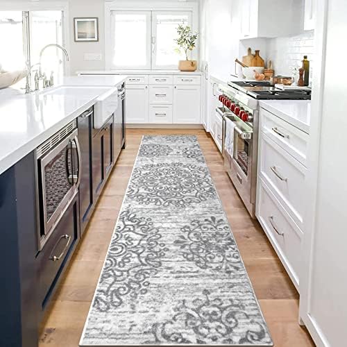 HEBE Hallway Runner Rug 2'x8', Washable Non Slip Kitchen Rug Runner