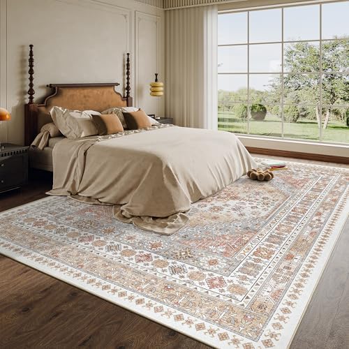 zesthome 9x12 Area Rugs for Living Room,Large Washable Rug,Orange