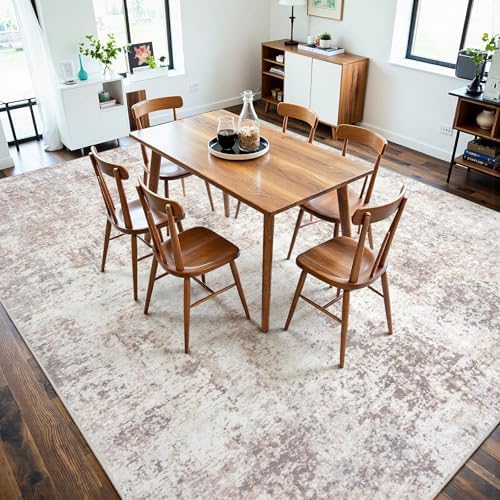 9x12 Area Rugs for Living Room Large Washable Abstract Rug Beige Grey