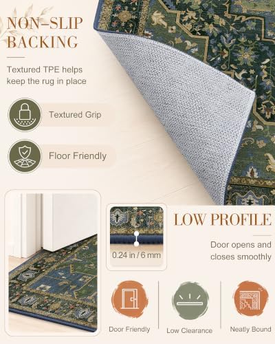 OLANLY 10x12 Washable Area Rug, Soft Non Slip Carpet for Living Room