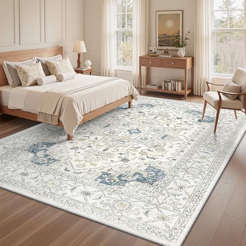 befbee Area Rug 5x8, Stain Resistant Neutral Carpet for Living Room