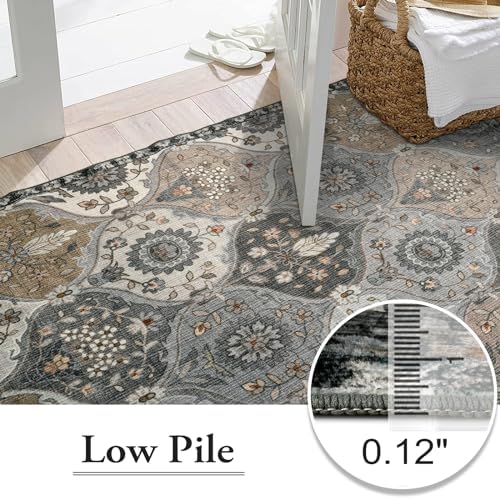 Lahome Moroccan Washable Area Rug 6x9, Large Living Room Rugs for Bedroom