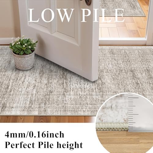 Washable Hallway Runner Rug 3x8: 8ft Runner for Kitchen Entry Non Slip Soft