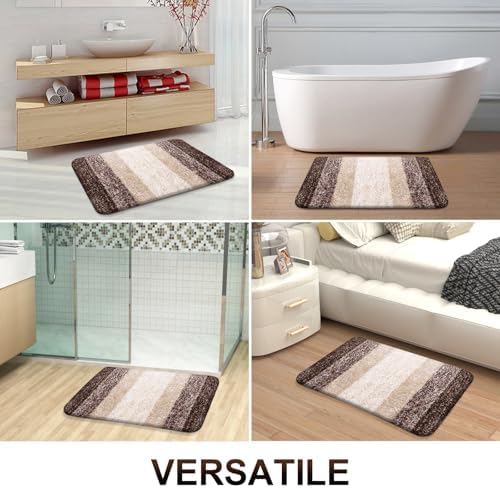 OLANLY Bathroom Runner Rug 45x27, Extra Soft Absorbent Microfiber Bath Rugs
