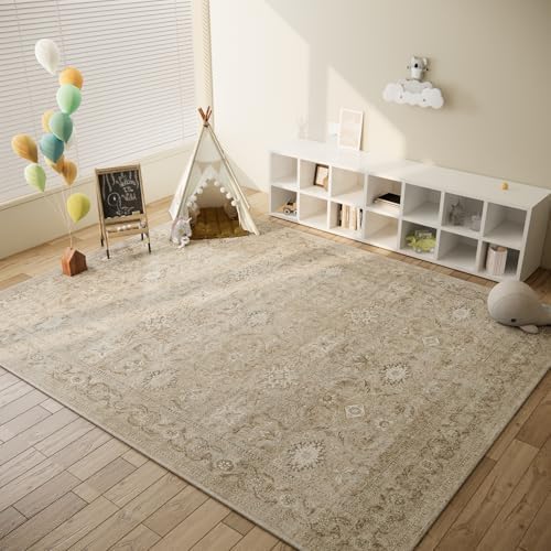 8x10 Area Rugs for Living Room: Washable Rugs for Bedroom Non Slip Carpet