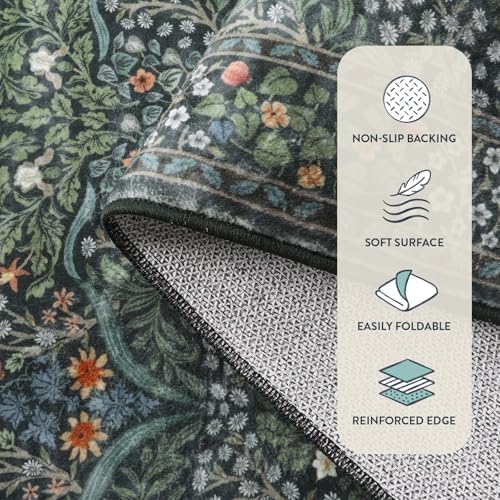 Lahome Floral 10x14 Area Rugs for Living Room, Soft 10x14 Washable Rugs