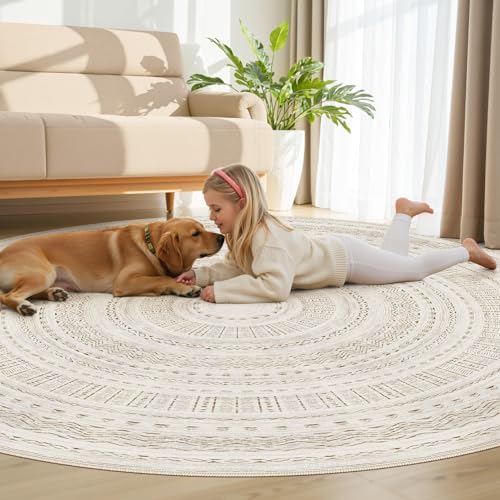 cotiled 8x8 Round Rug 8ft Circle Living Room Boho Area Rugs
