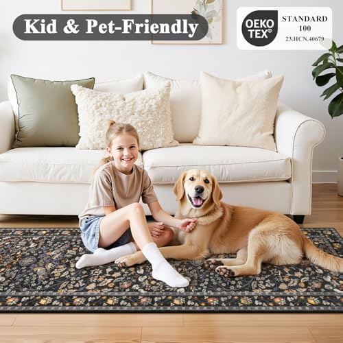 HEBE Hallway Runner Rug 2'x6', Washable Non Slip Kitchen Rug Runner