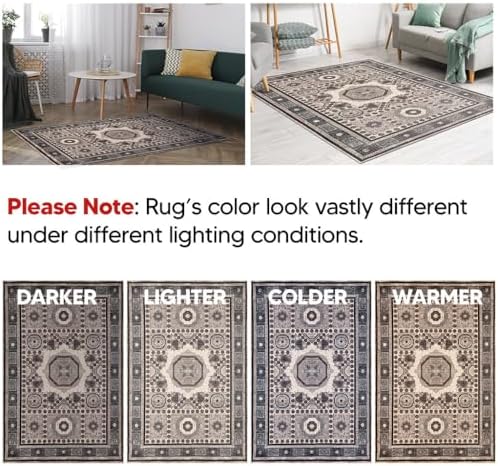 Keen Home Design Vintage Washable Runner Rug, Non-Slip Low Pile, 2x12