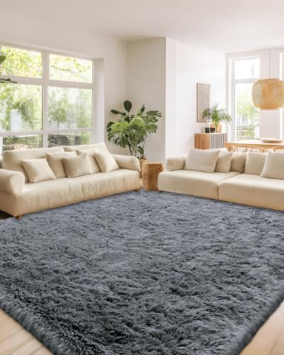 Smiry Area Rugs for Living Room Bedroom 4x5.9 ft, Fluffy Washable Carpet