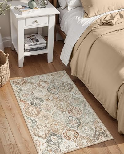 Lahome Moroccan Entryway Rug, 2x3 Kitchen Rugs Non Slip Washable