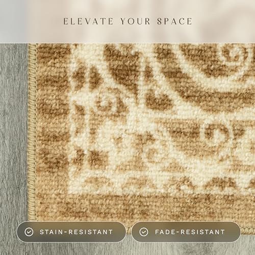 Maples Rugs Pelham Vintage Medallion Area Rugs, 2'6 x 3'10, Khaki