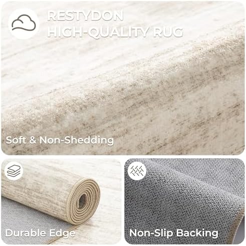 3x6 Runner Rug Non Slip,Washable Hallway Runner Rug,Brown