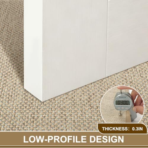 LEKEEPGO Door Mat 17"x29", Non Slip Washable Indoor Door Mat, Khaki