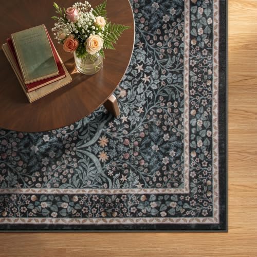 Lahome Black Washable Rugs 8x10, Soft 8x10 Area Rug for Living Room Bedroom