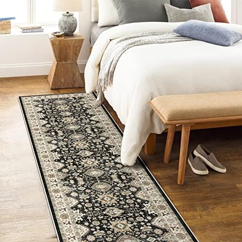 Washable Hallway Runner Rug 2x10: Non Slip Runner Rugs with Rubber Backing