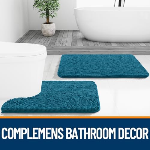 OLANLY Bathroom Runner Rugs 59x20, Extra Soft Absorbent Chenille Bath Rugs