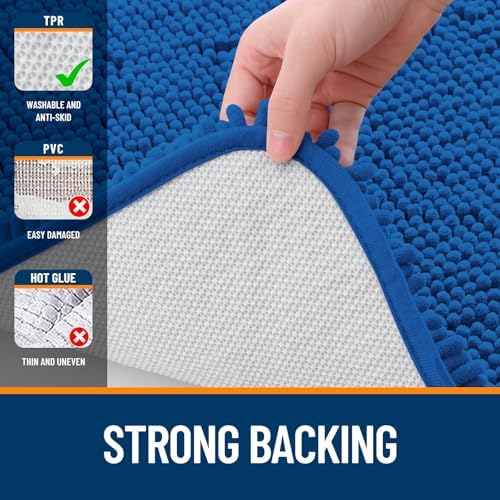 OLANLY Bathroom Rugs 36x24, Extra Soft Absorbent Chenille Bath Rugs