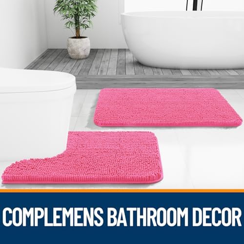 OLANLY Bathroom Rugs 30x20, Extra Soft Absorbent Chenille Bath Rugs