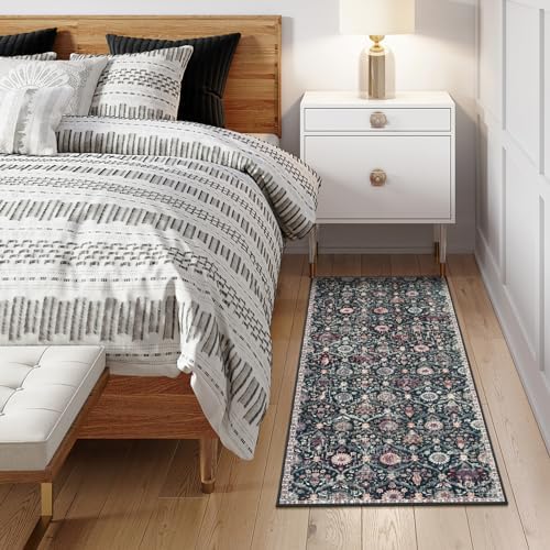 Lahome Moroccan Kitchen Runner, 2x5 Rug Runners for Hallways Non Slip