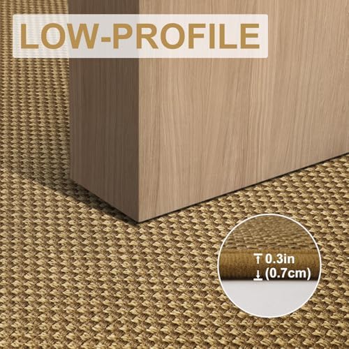 LEKEEPGO Door Mat 24"x59", Non Slip Washable Hallway Doormats, Light Brown