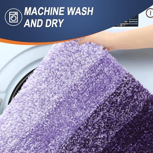 OLANLY Small Bathroom Rugs 24x16, Extra Soft Absorbent Microfiber Bath Rugs